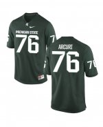 Men's AJ Arcuri Michigan State Spartans #76 Nike NCAA Green Authentic College Stitched Football Jersey IX50S62NR